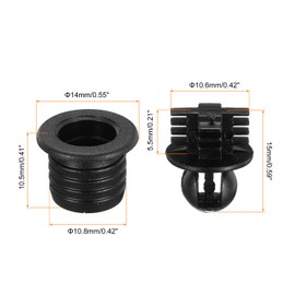 sourcing map Speaker Grill Guides Plastic Black Ball Socket Type Frame Box Body Fixing Snap Fastener Buckle 10.6mm x 10.8mm for Speaker Parts Accessories 30 Pairs