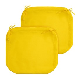FUNHOME Waterproof Outdoor Cushion Covers 24 x 24 x 4 inch,Set of 2,Replacement Cushion Covers for Garden Patio Furniture Couch Chair Fade-Resistant Slipcover Only,No Insert(Yellow)