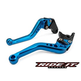 Adjustable Short Brake and Clutch Levers for CBR500R/CB500F/X 2013-2021,CBR250R 2011-2013,CBR300R 2014-2021,CB300F/FA 2014-2021,CB400F/CB400R 2013-2020,GROM 2014-2022-Blue