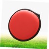 IWOWHERO Portable Coin Purse for Earbuds Red Zipper Case Earphone