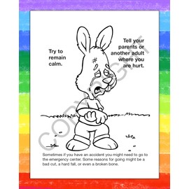 ZoCo - A Visit to The Emergency Room - Educational Coloring Books (25 Bulk Pack, Without Crayons) - Learn About Doctors & Hospitals - Promotional Handout - Games, Puzzles, Activities for Kids