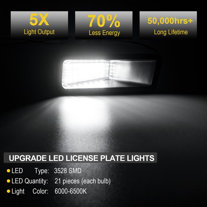 R&F Auto License Plate Lights for Ram 2500 3500 2019-2026