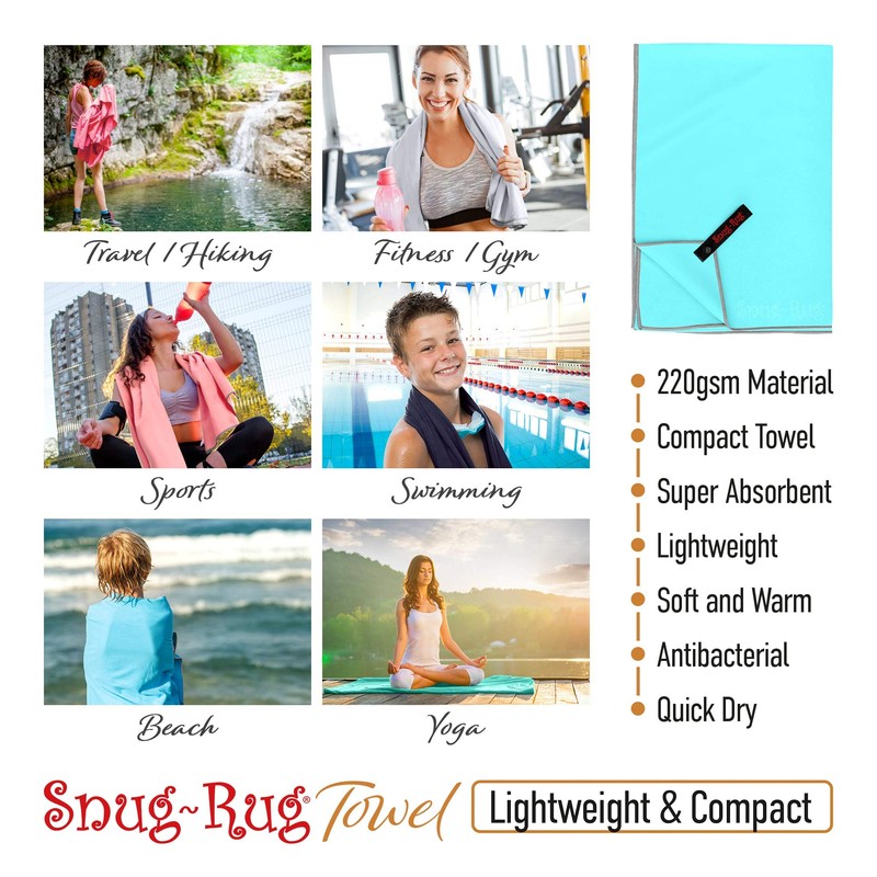 Snug Rug Microfibre Towel Extra Large XL 200 x 90cm
