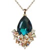 Navachi Collar con colgante de circonita multicolor chapada en oro