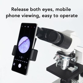 Microscope Lens Cellphone Adapter, Microscope Smartphone Camera Adapter Mount, for Microscope Eyepiece Tube 23.2mm, Fits Smartphones with a Width of 70 to 90mm