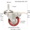 Heavy Duty Stem Caster Wheels Double Bearing PU Castors No