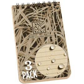 Rite in the Rain Weatherproof Top Spiral Notebook, 3” x 5”, Classic Heritage Grass Camo Cover, Universal Pattern, 3 Pack (No. RG935T-3)