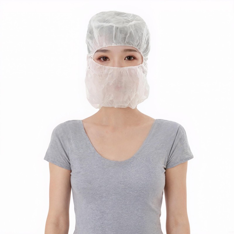 10 Pack Disposable Bouffant Hoods - Full Coverage Face, Hair,