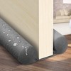 Efoxcity Waterproof Twin Door Draft Stopper Adjustable Size 30" to