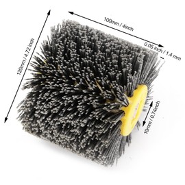 JOIKIT 120 x 100 mm Abrasive Wire Drawing Wheel, 80 Grit Burnishing Wheel, Drawing Drum for Wooden Furniture Polishing Grinding