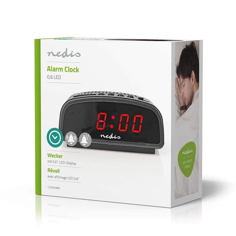 Digital-Schreibtisch-Wecker - LED-Anzeige - Snooze-Funktion - Nein - Schwarz