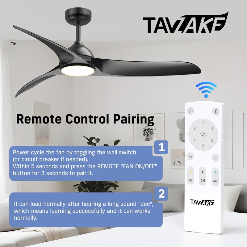 Ceiling Fan Remote Control Replacement for TAVZAKE 42 inch Ceiling