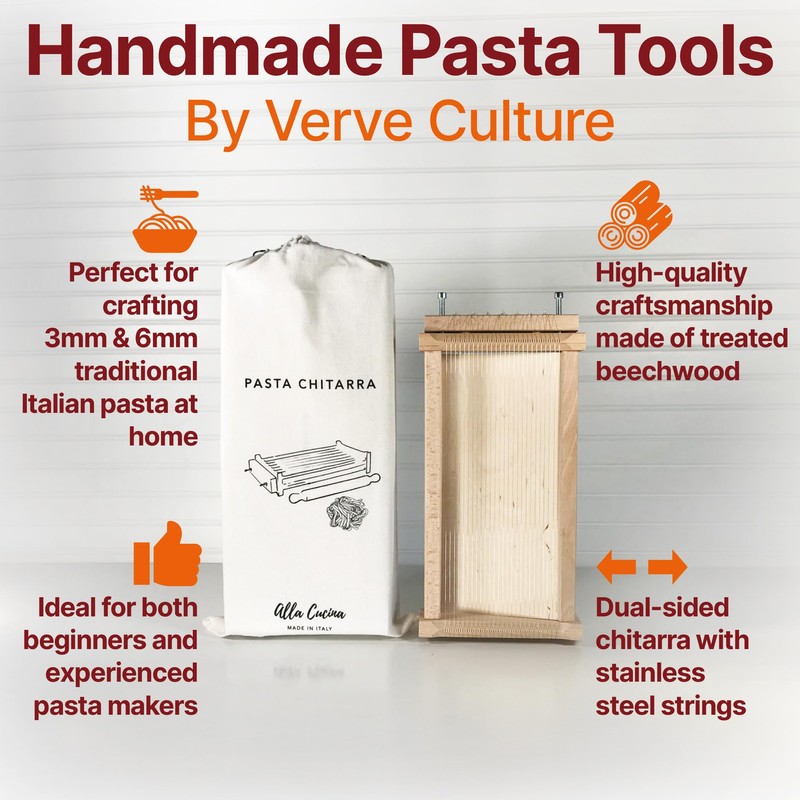 Chitarra Pasta Maker with Rolling Pin by Verve CULTURE, Traditional