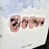 CHOK: 04 Snake biting a rose Handmade nail tip -