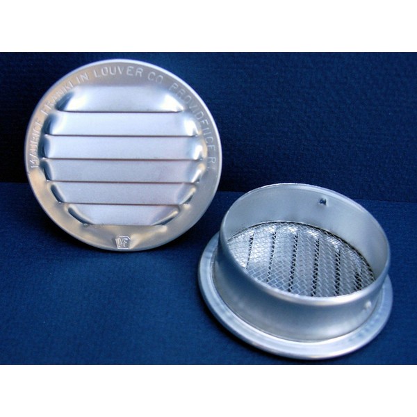 Maurice Franklin Louver-2 Round Aluminum Louver with Insect Screen (Priced Per Bag of 6). Item #2 RL-100 by Maurice Franklin Louver