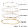 SHINUS BOHO 14K Gold Plated Cross Beaded Paperclip Stack Bracelets