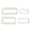 3/4 inch 20mm White Rectangle Plastic Dee Ring D Webbing