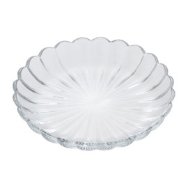 Mizusaki Glass MKG-214113 Plate, Medium Plate, Approx. 5.1 inches (13 cm), Chrysanthemum, Made in Japan