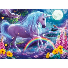 Ravensburger - Glitter Unicorn - 100 Piece Jigsaw Puzzle - Exciting, Colorful Scene of a Glittery, Magical Unicorn - Birds & More - Premium Quality - Ideal Gift - Screen-Free Fun - Children Age 6+