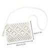 White Crochet Crossbody Bag for Women Small Handbag Handmade Woven