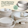 Pinnacle Cookery 15-Piece White Granite Nonstick Cookware Set – Detachable