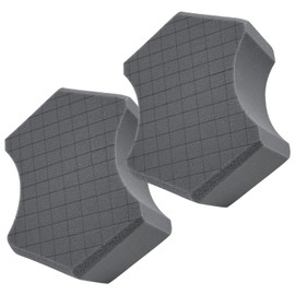 2Pack Grid Car Wash Sponge, Saiqiang Car Detailing Sponges Durable Foams Rinseless Washing Cross-Cut Scratch-Free for Cleaning Accessories Gray