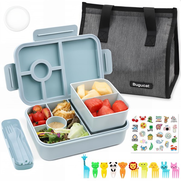 Bugucat Bento Lunch Box 1300ML with Bag - Leak-Proof with
