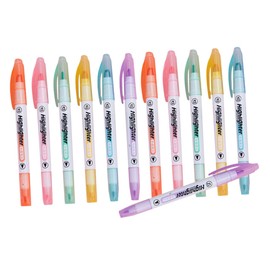 Operitacx Highlighters Pen Kit 12PCS Dual Tip Highlighter Markers Window Fast Dry No Bleed for School Supplies Office Accessories
