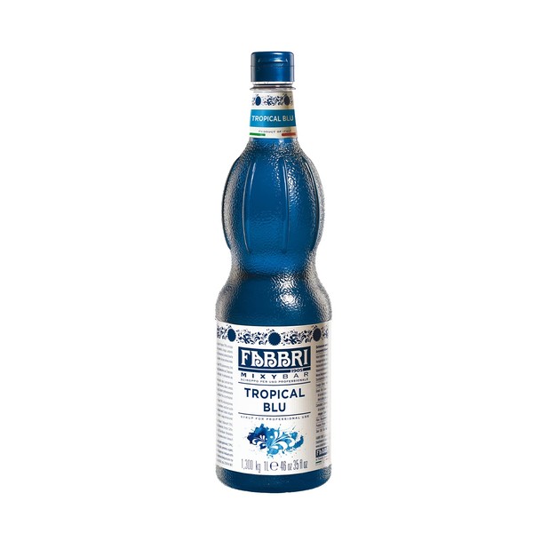 Fabbri Flavoring Syrup, Tropical Blue, Made in Italy, 33.8 Ounce (1 Liter)…