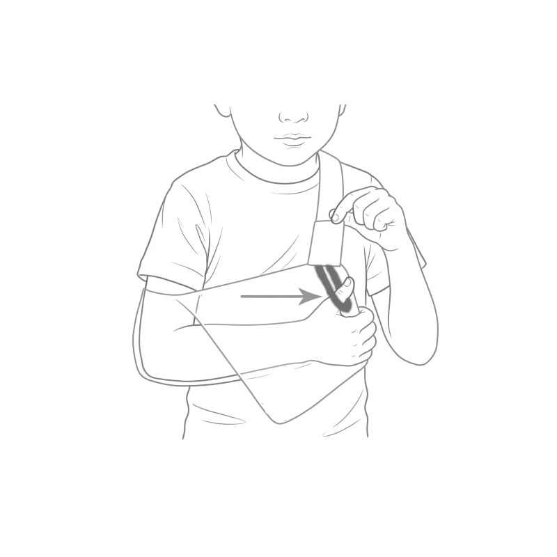 Active Child 4-5yr Orange/lime Arm Collarbone Sling