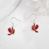 ONEFINITY Cardinal Earrings 925 Sterling Silver Red Cardinal Dangle Earrings