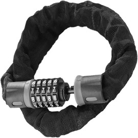 Bicycle Lock, Bike Lock, Keyless, Chain Lock, Length: 39.4 inches (100 cm), No Key Required, Freely Setting, Safe Reset, Japanese Instruction Manual Included (English Language Not Guaranteed)