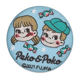 Minoda Peko-chan Embroidered Can Badge Peko & Poco