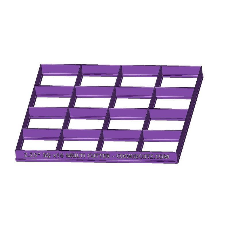 2.25" Squares x 16 Multi Cookie Cutter (9.3”x9.3”)