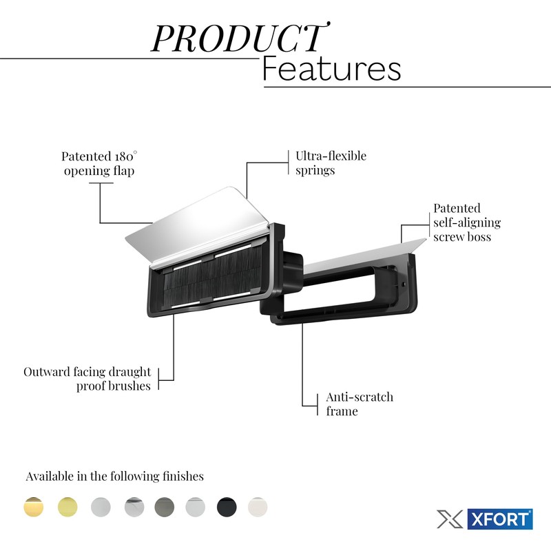 Xfort MailPlate Luxe 10" Letterplate White, Premium Draught Proof Postal