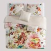 Bebejan Antique Flowers Ivory 5 Piece Reversible Comforter Set in