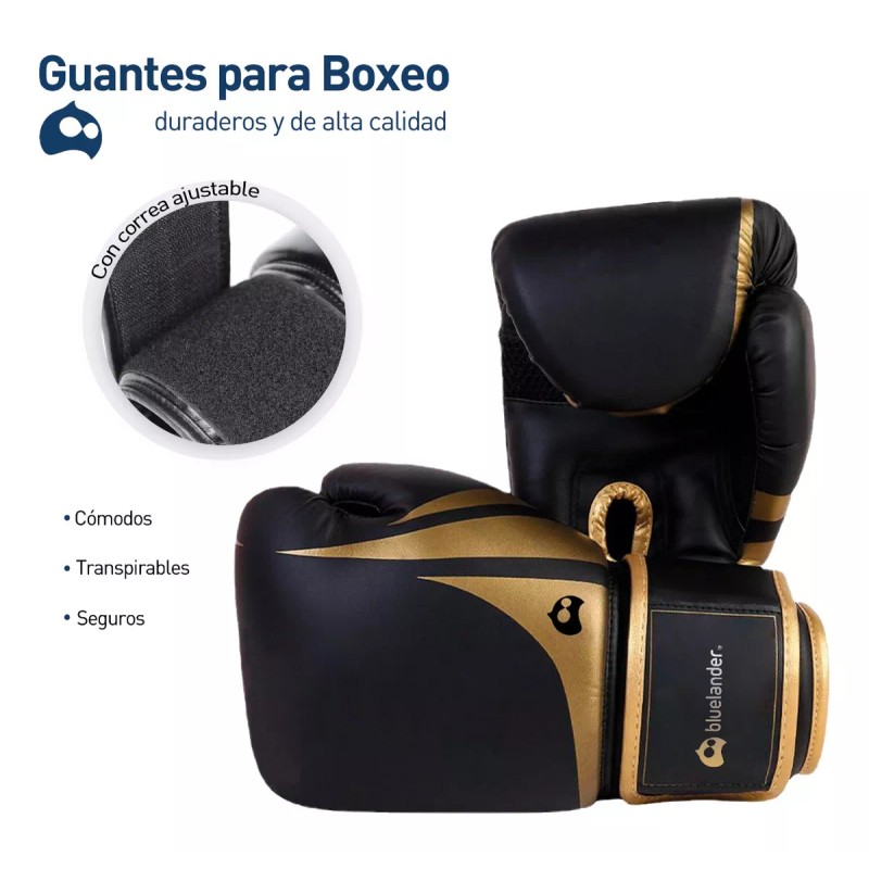 Bluelander 2 Guantes De Box Entrenamiento Kickboxing Velcro 8-12oz