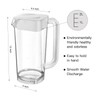 CURTA 2 Pack 2 Liters/68 oz Plastic Square Pitcher with