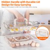 MesRosa Deviled Egg Containers with Lid and Handle, Durable Clear