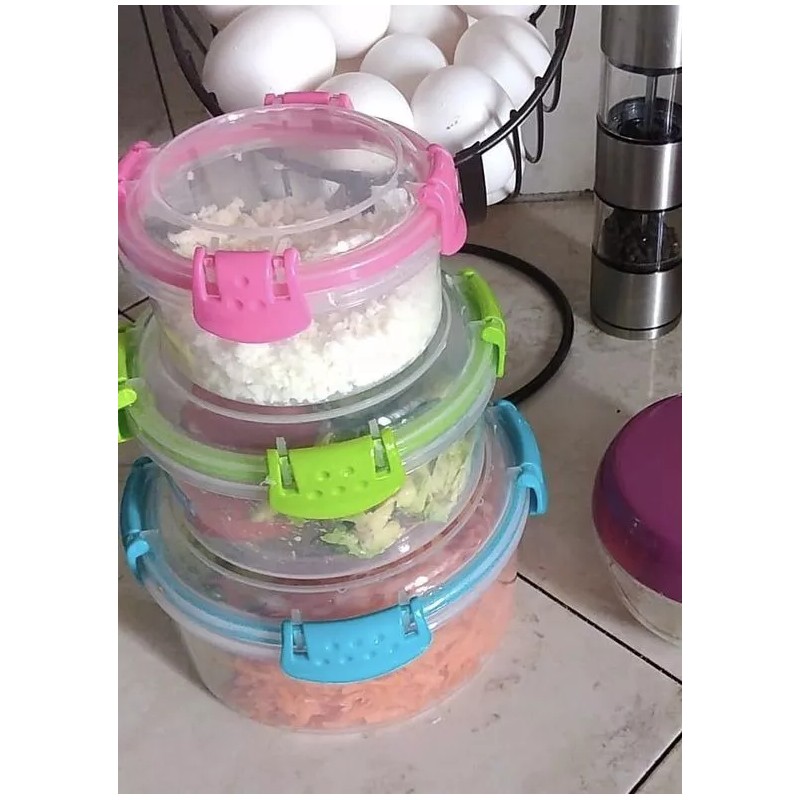 Betterware Contenedores Herméticos Circulares Lunch Lock