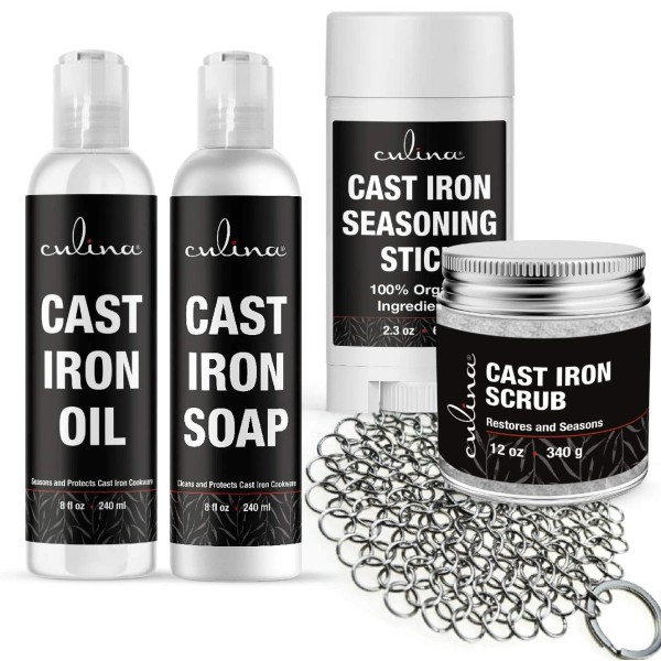 Culina Cast Iron Seasoning Stick & Soap & Oil Conditioner
