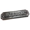 Cast Iron BATHROOM Sign - 115mm x 35mm c/w fixing