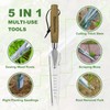 Haliaeetus Multi-Use Weed Trowel, Stainless Steel Dandelion Fork Puller, Serrated