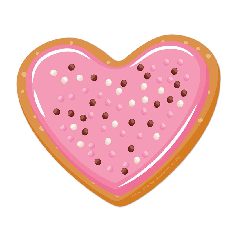 Eureka Valentine's Day Cookies Paper Cut-Out Classroom Decorations for Teachers,