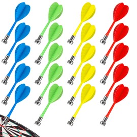 Pack of 20 Magnetic Darts: Safety Magnetic Darts, Portable Darts, Professional Darts, Soft Darts, Target Accessories, for Families, Bars, Arcade, 4 Colours Mix