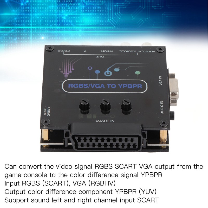 RGBS VGA SCART to YPBPR Component Converter for SFC for