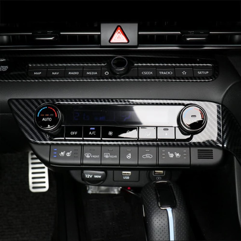 JUIVEEL Carbon Fiber Style Center Console Air Conditioning Switch Button