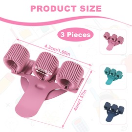 JIANTA Pack of 3 Pen Holder Stainless Steel Nurse Accessories, Triple Pen Holder with Spring Ring Design, Ballpoint Pen Holder Clip, Care Accessories for Nurse and Doctor (3 Colours)