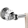 Bathroom Silver Towel Bar, Adjustable Crystal Towel Holder, 24 Inch