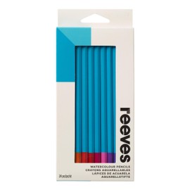 Reeves Watercolour Pencils - Professional Vibrant Colour Pencil Set for Artists - Art Supplies for Adults & Kids - Versatile for Drawing, Shading, & Blending - Pack of 24, Assorted Colours